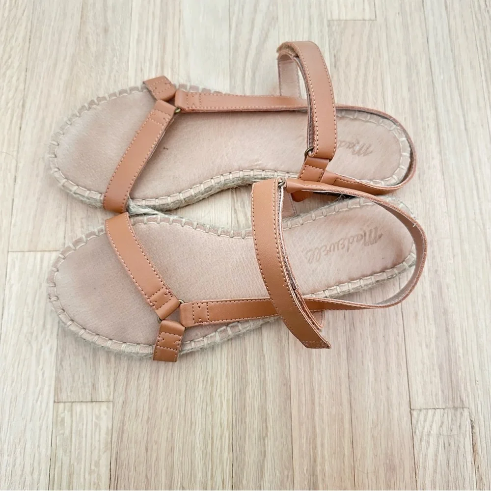 Madewell Hallie Espadrille Sandals Size 6.5 Desert Camel